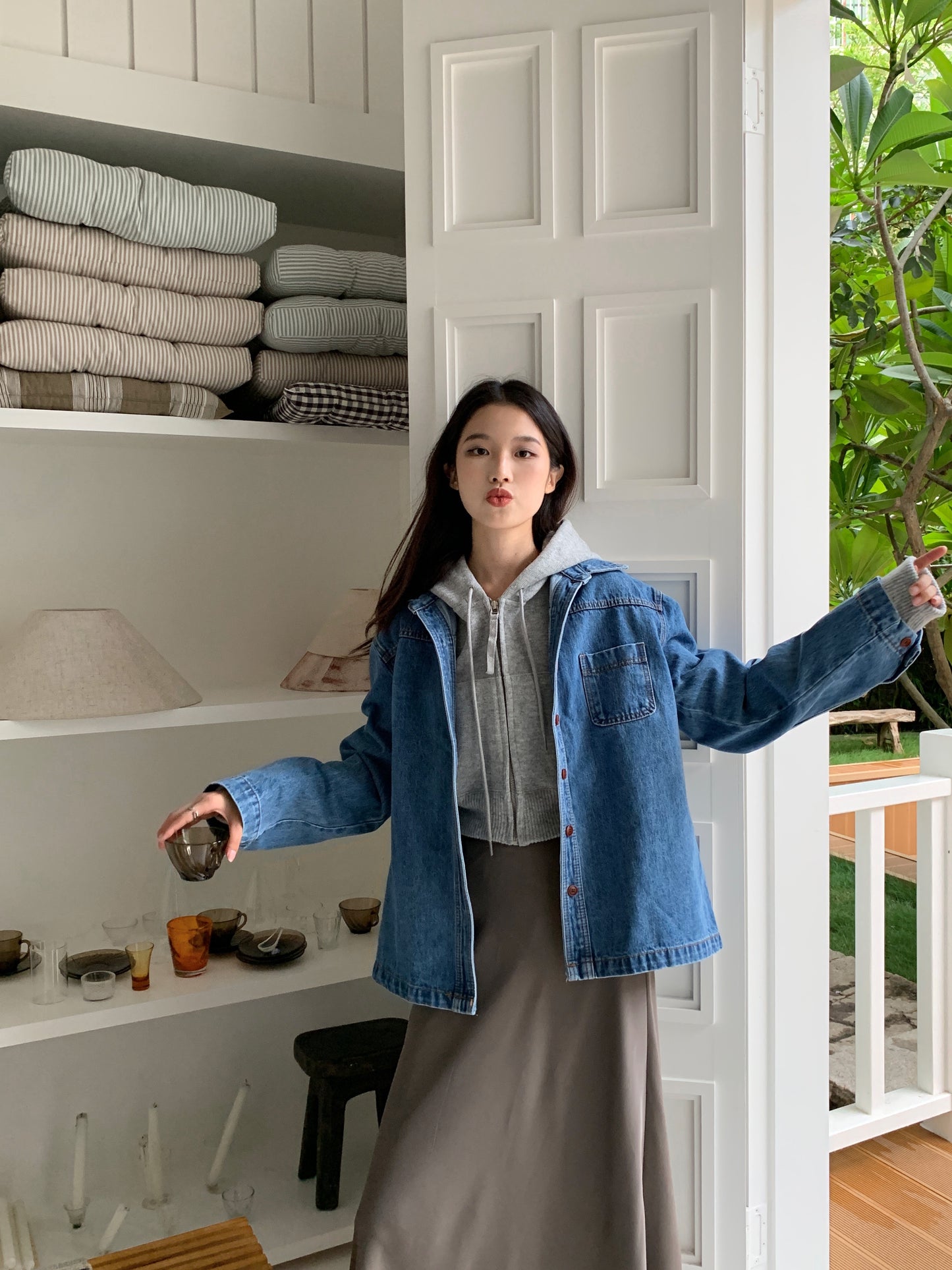 Minimalist denim shirt