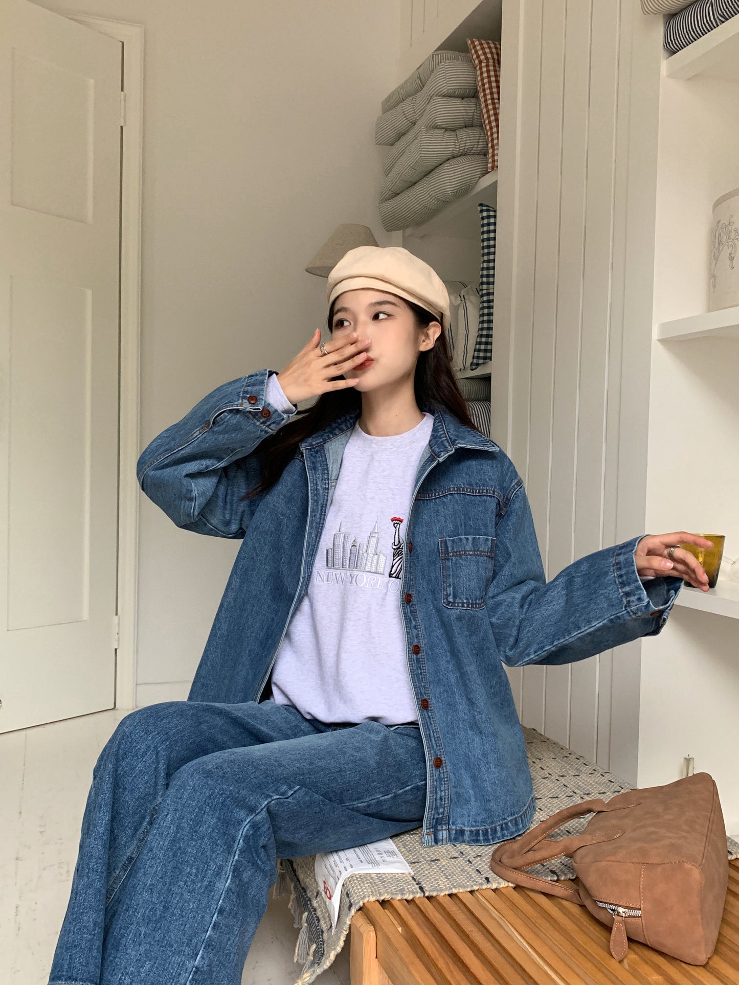 Minimalist denim shirt