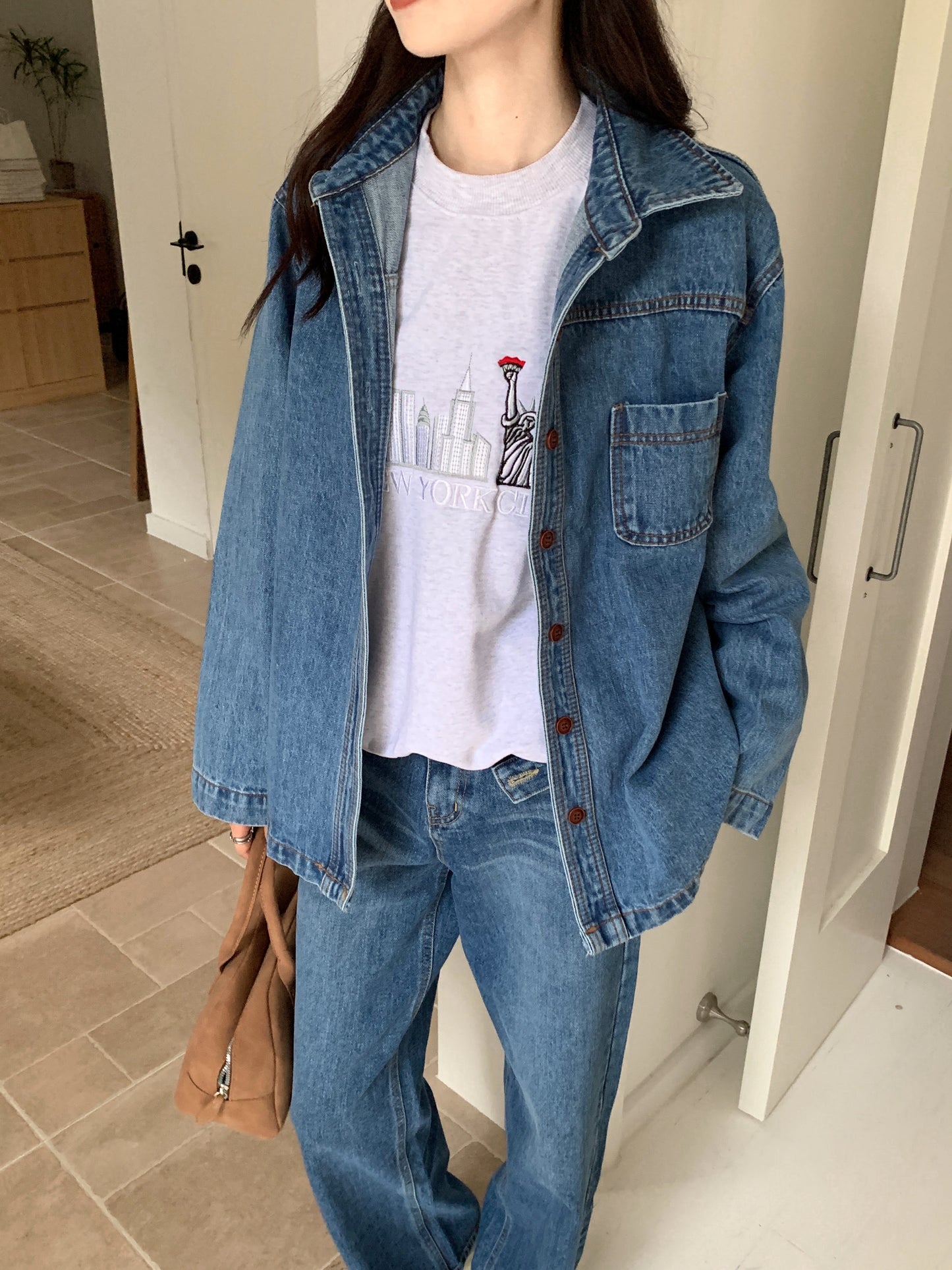 Minimalist denim shirt