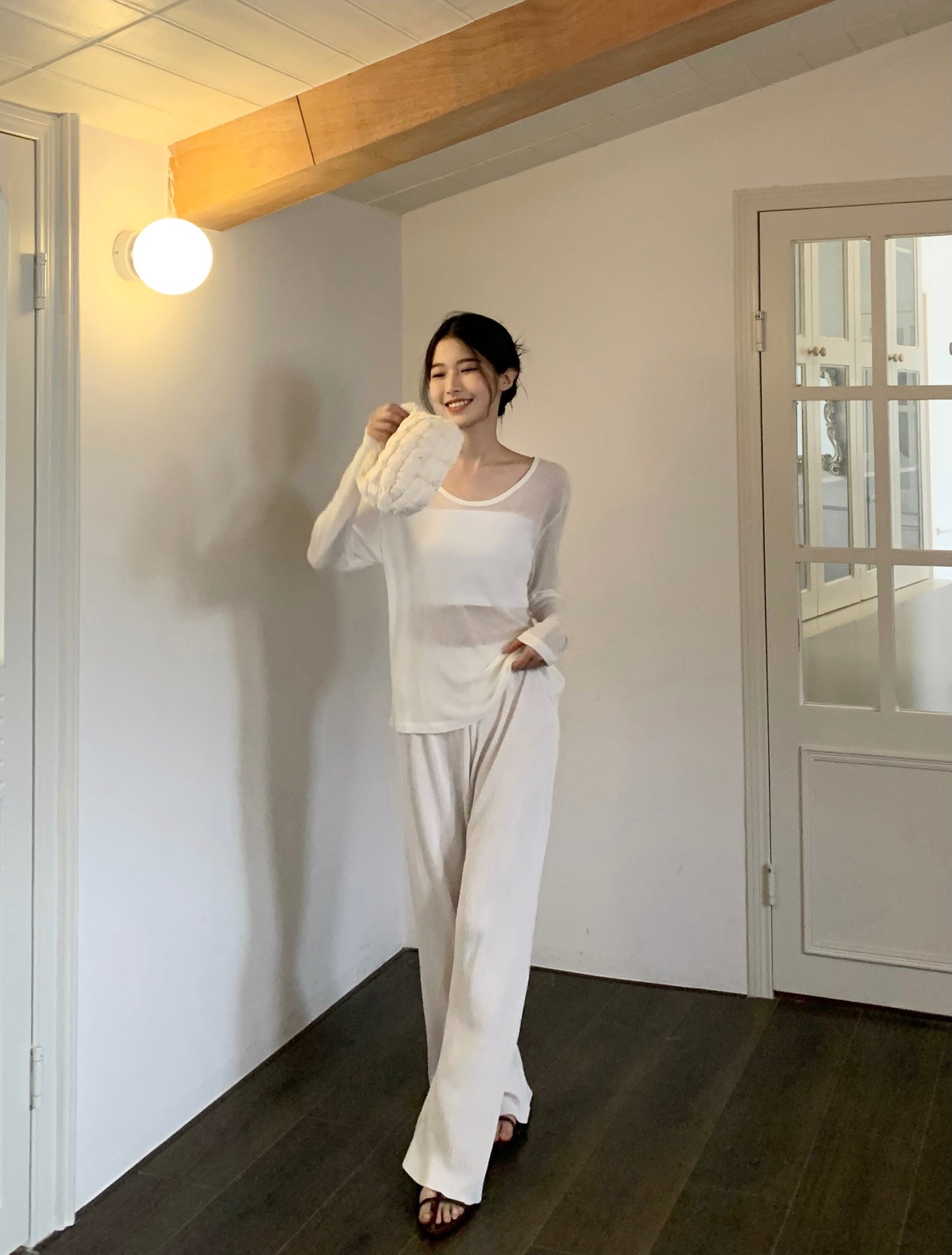 H01245 Thin and transparent long-sleeved sun protection clothing