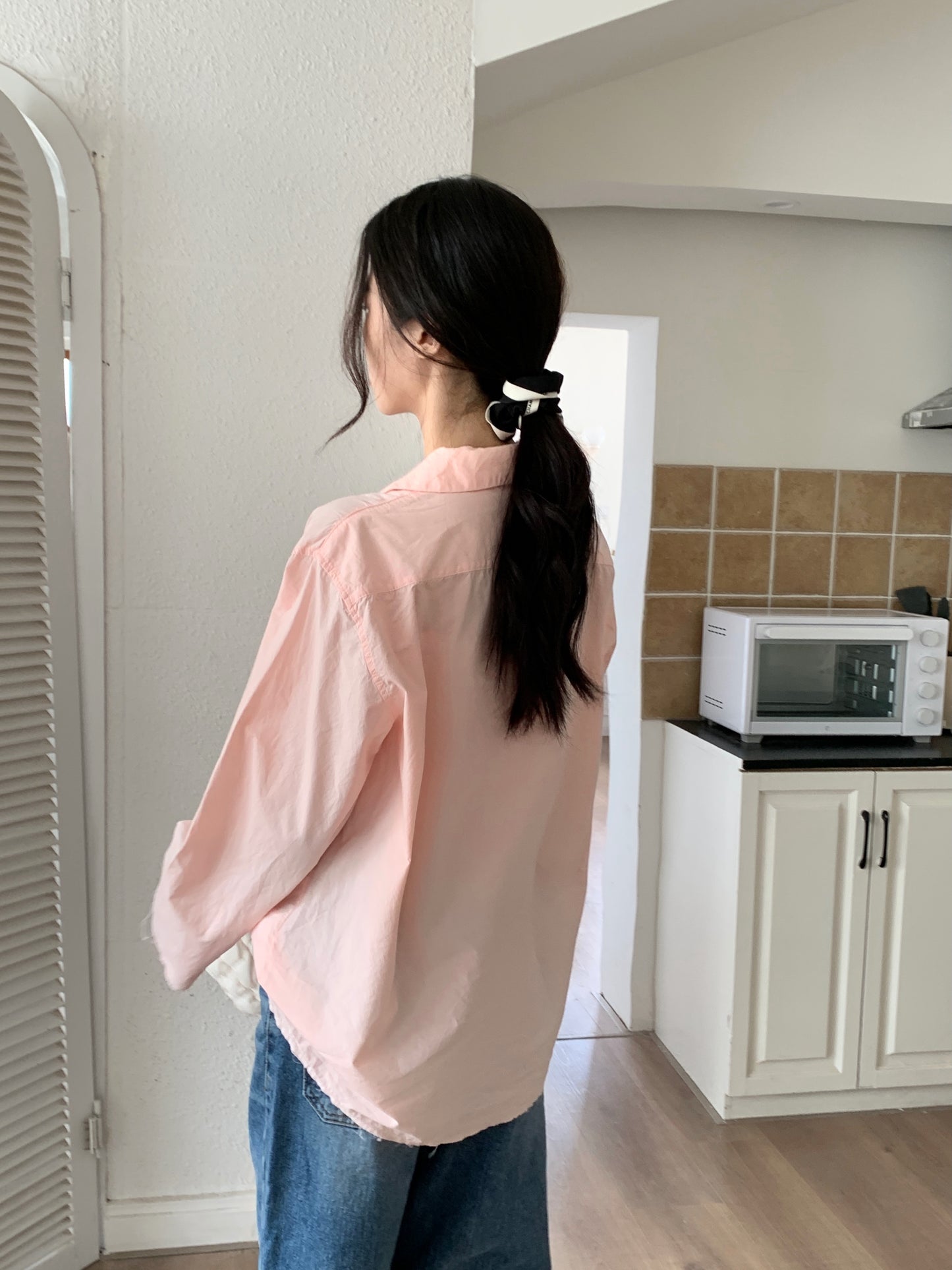 H01241 闊腿利落牛仔褲