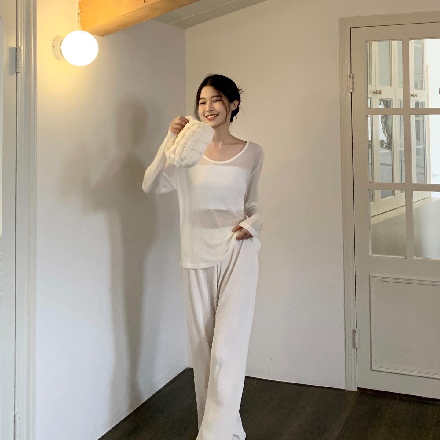 H01254 (Add-on purchase) Flat mouth close-fitting base layer