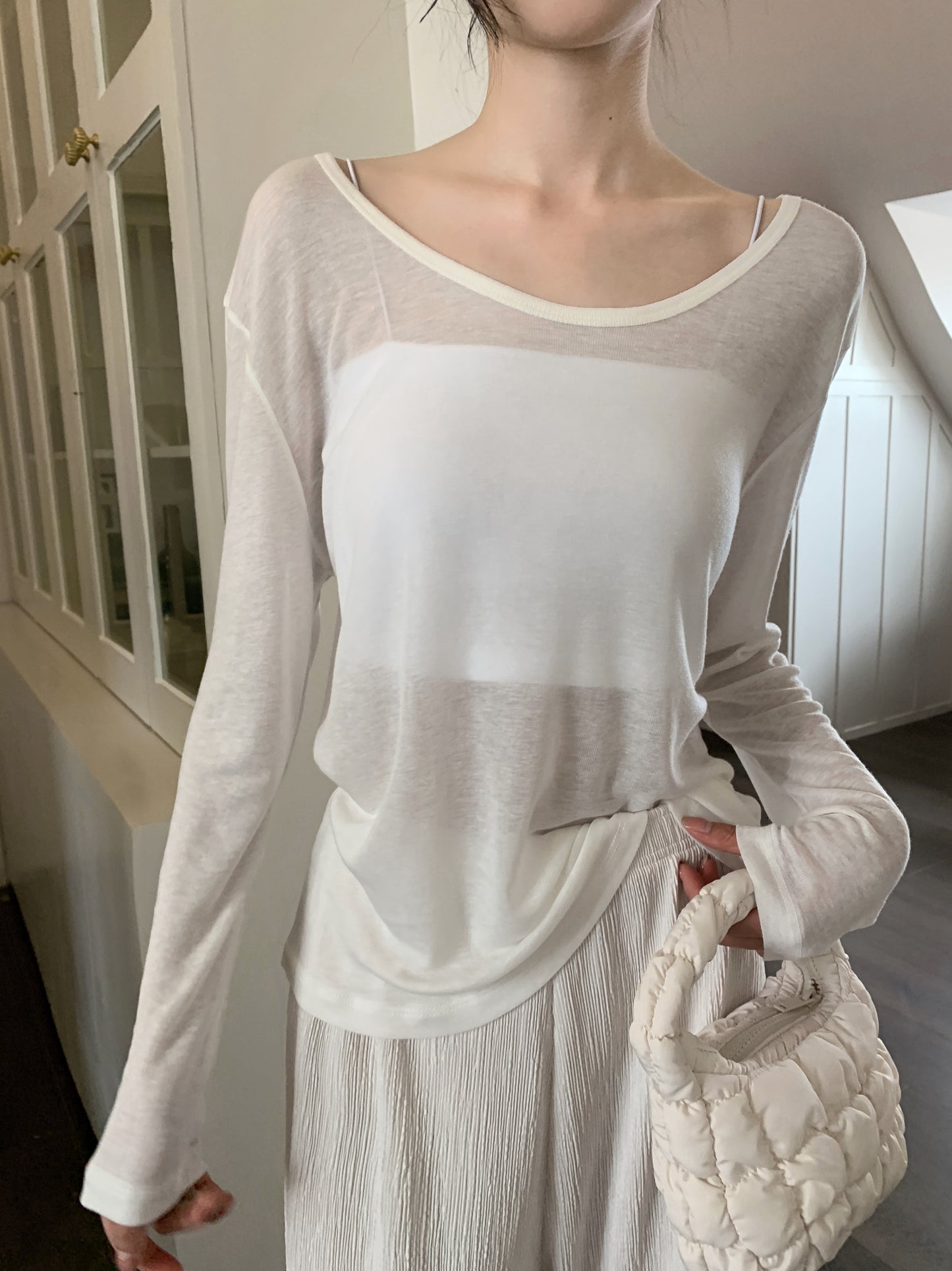 H01254 (Add-on purchase) Flat mouth close-fitting base layer