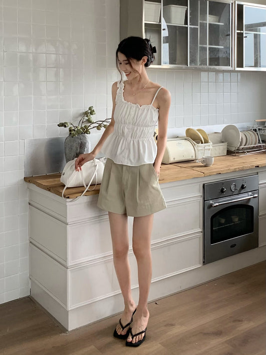 H02137 優雅素色短褲