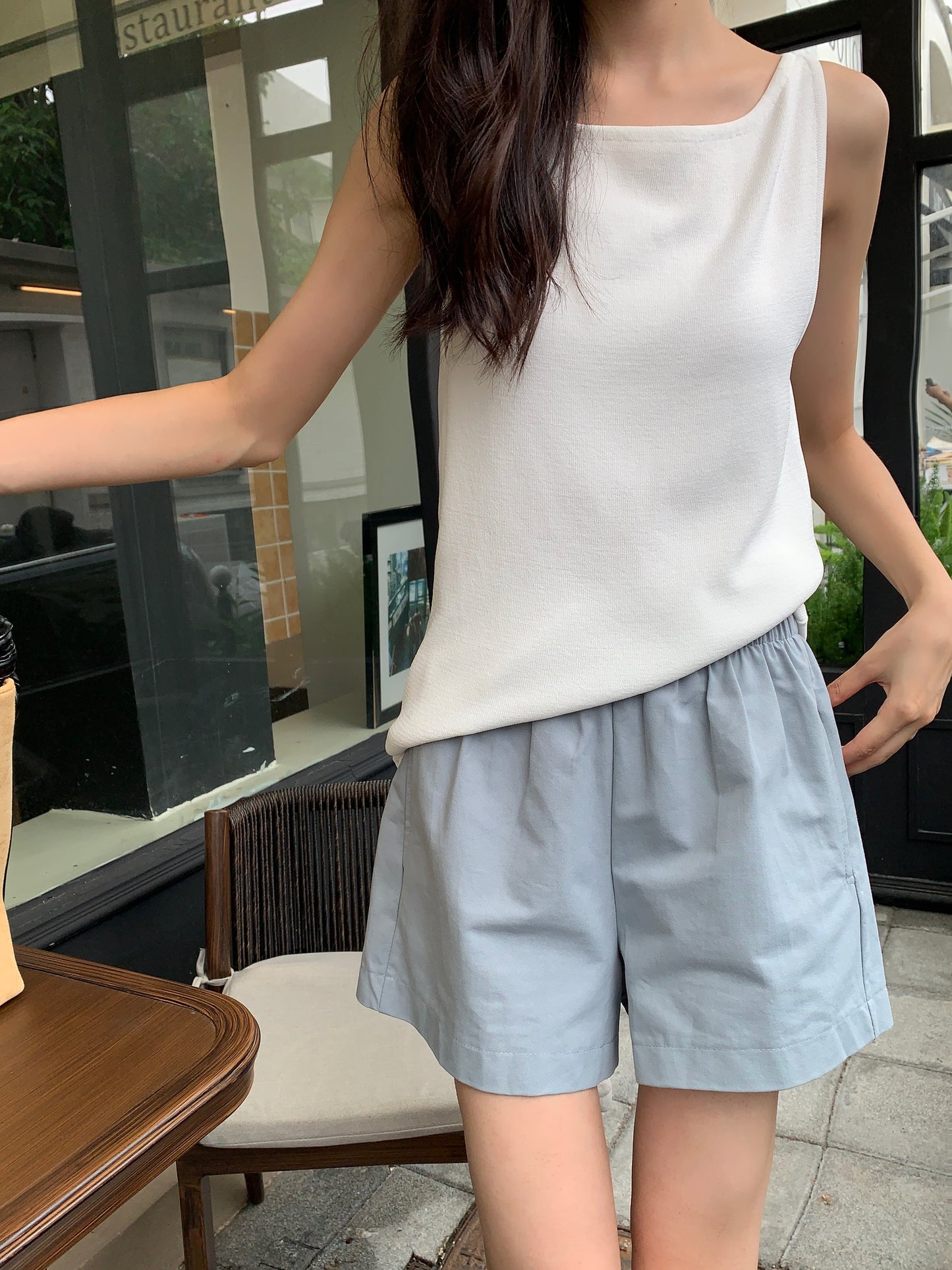 H01249 修腰橡筋短褲